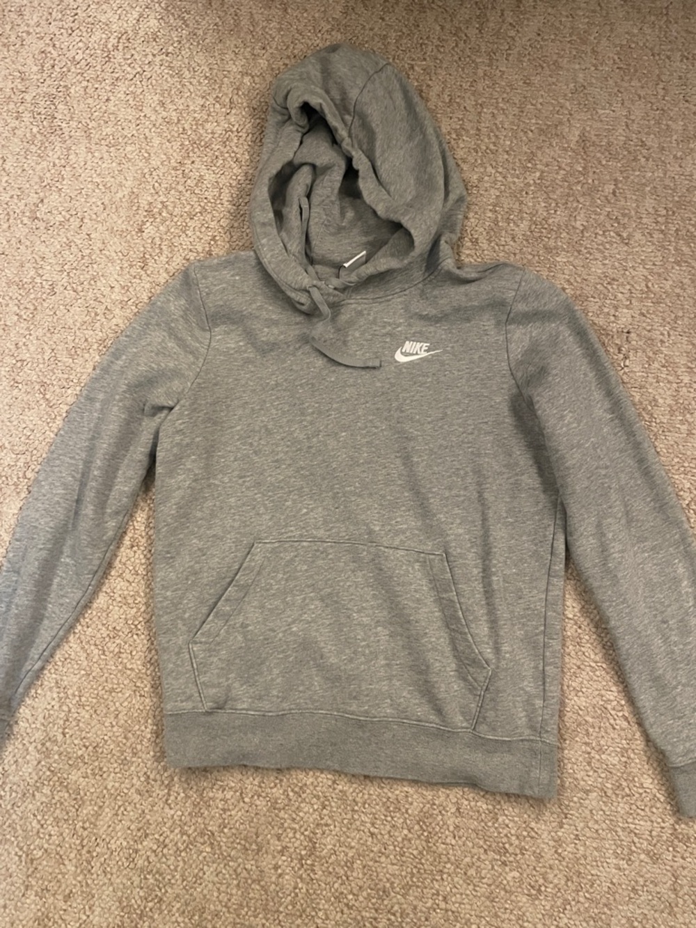 Nike Men's Heather Gray Crewneck Hoodie